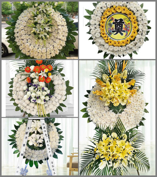 山东青岛莱西市沽河街道西沙埠村花圈速递